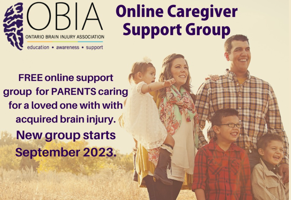 OBIA Online Caregiver Support Group Poster